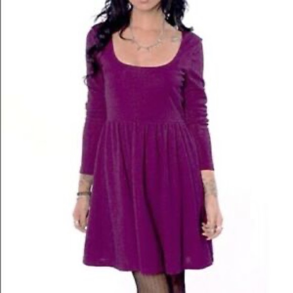 Free People Dresses & Skirts - Free people purple/magenta metallic dress long sleeves worn once